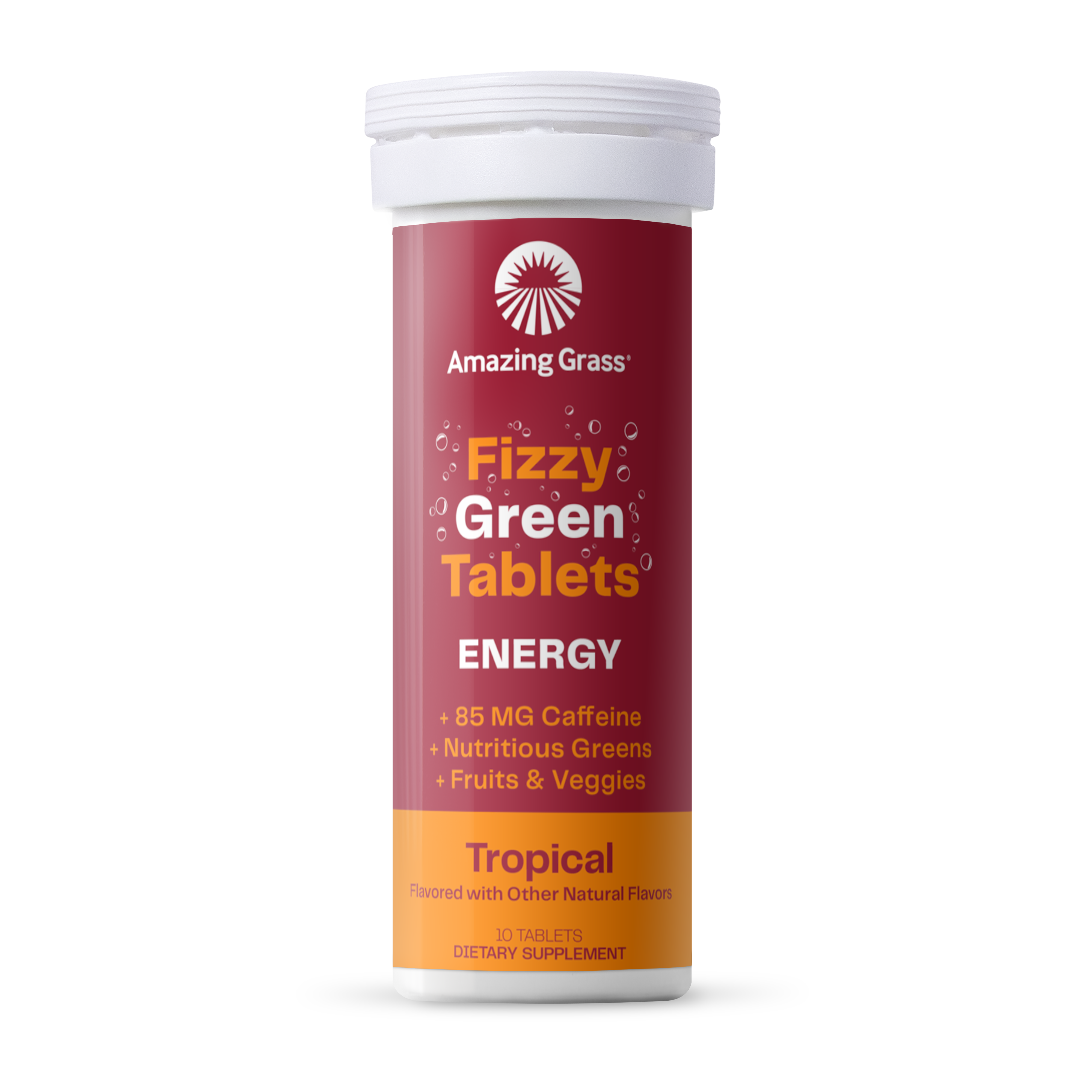 Amazing Grass Fizzy Green Tablets Energy